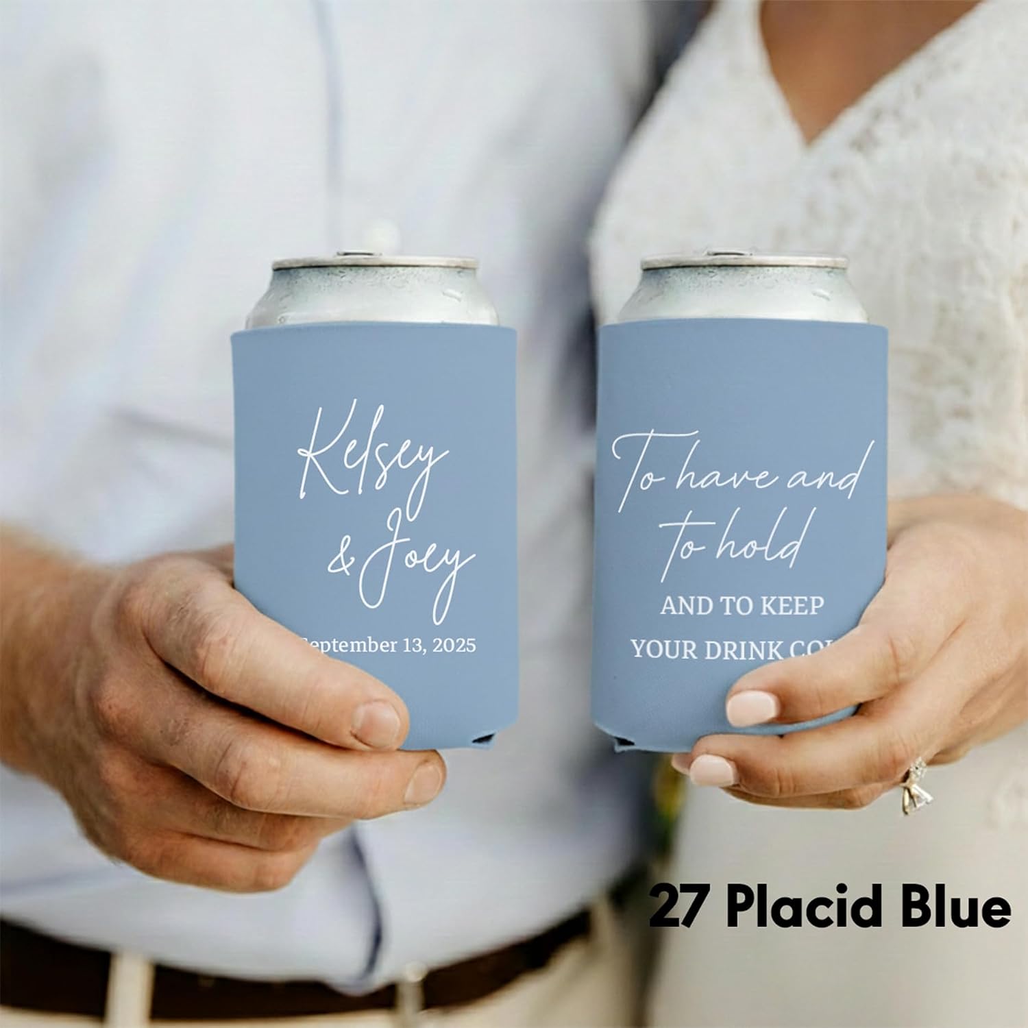 Monogrammed Can Coolers: The Favor Guests Keep in Their Fridge for Years